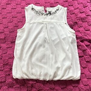 Heartsoul Sleeveless Bedazzled Neckline Balloon Top Womens Size Small